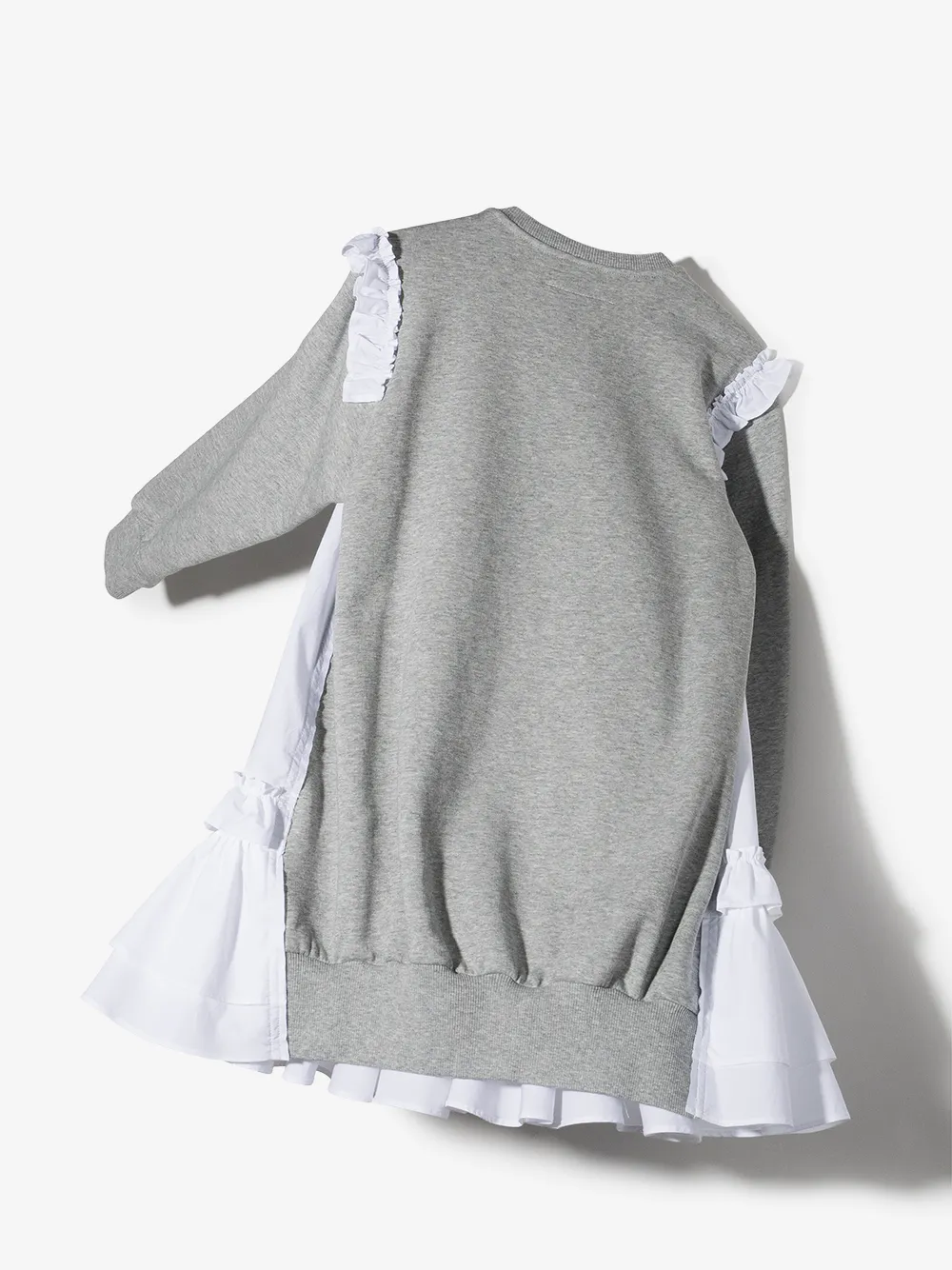 фото Mm6 maison margiela kids платье с длинными рукавами и контрастной вставкой