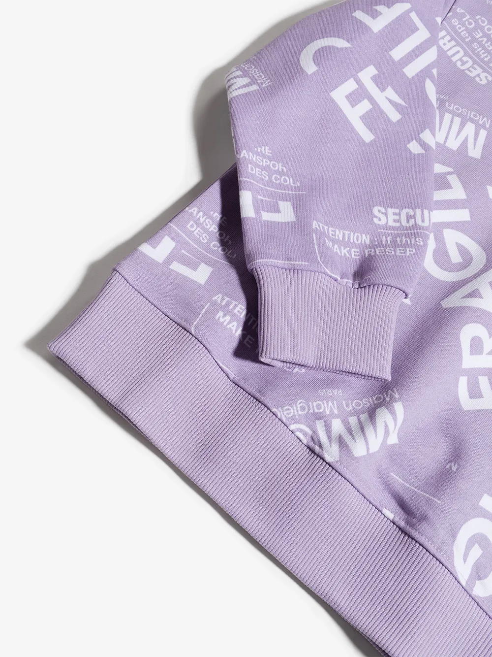 Mm6 Maison Margiela Logo-print Sweatshirt In Purple
