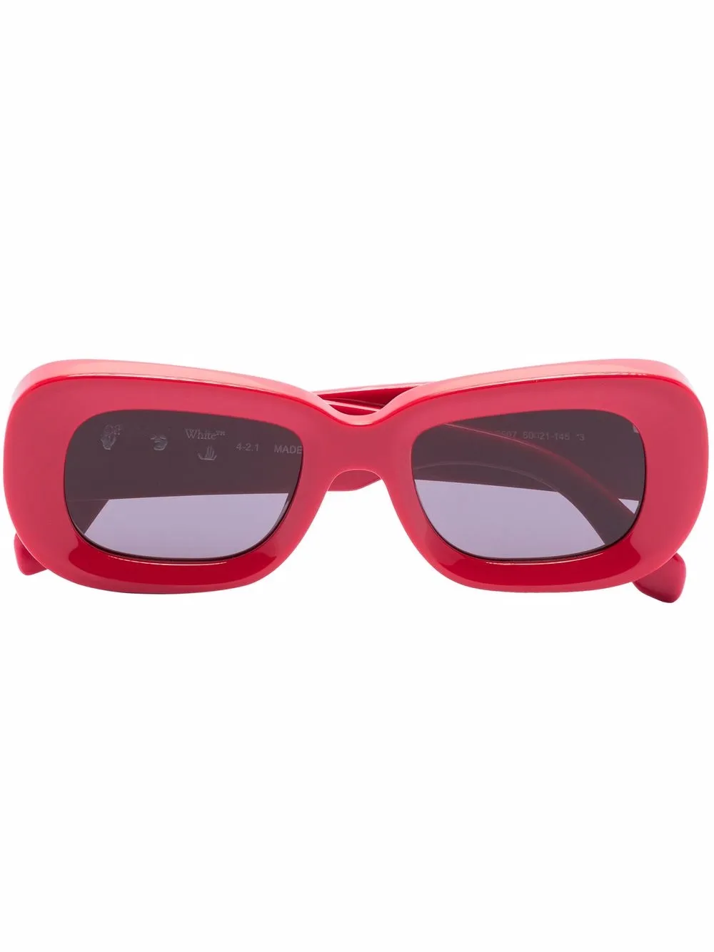 

Off-White Carrara round-frame sunglases - Red