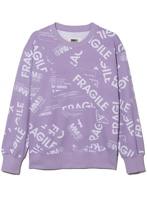 MM6 MAISON MARGIELA KIDS سويت شيرت بطبعة شعار الماركة