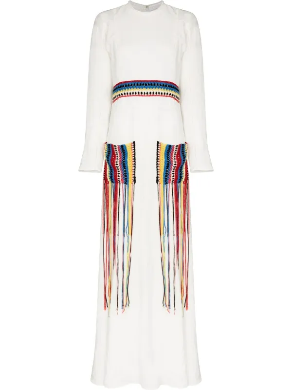 Chloé Fringed Linen Dress - Farfetch
