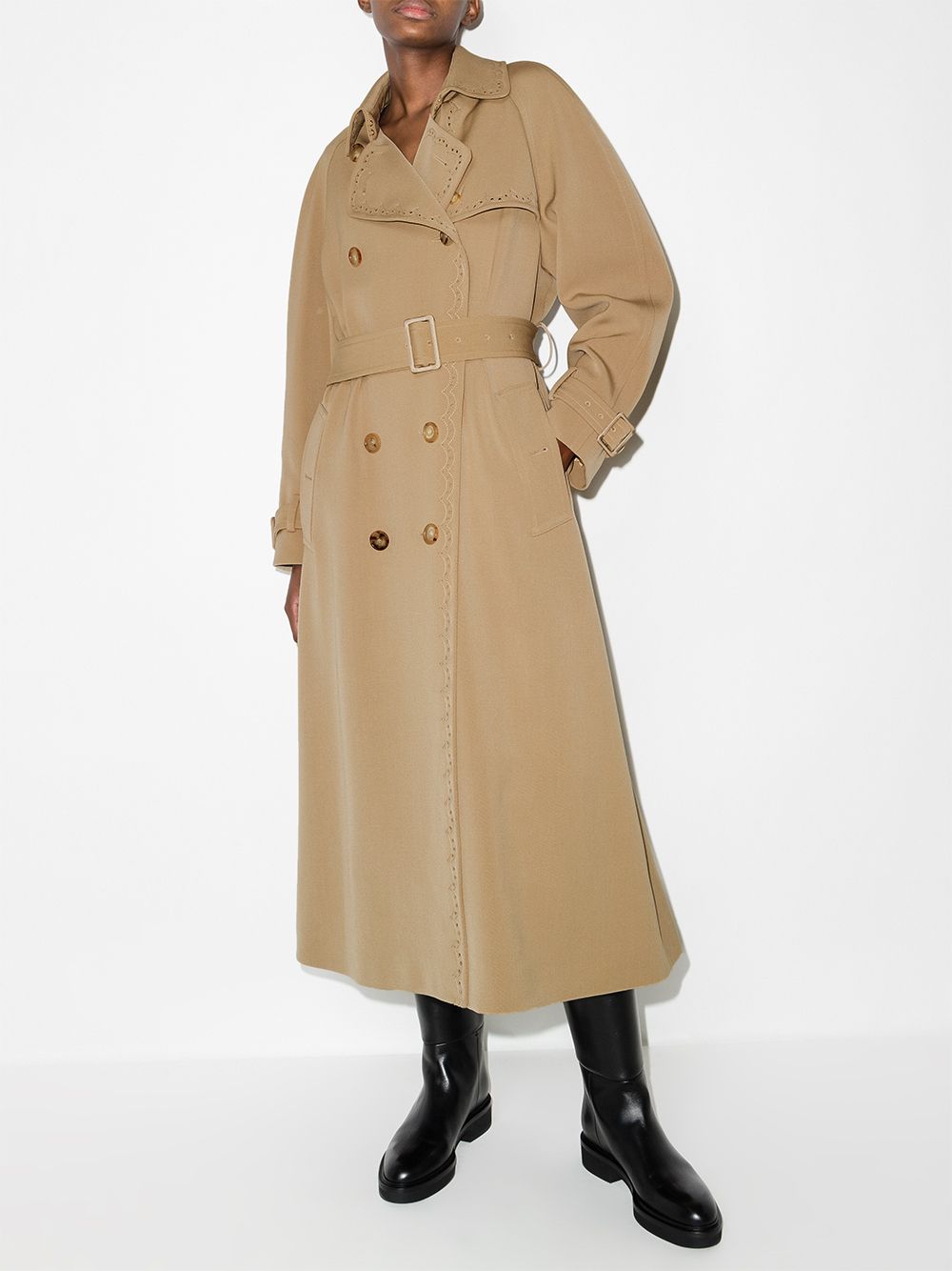 Chloé Broderie anglaise trenchcoat - Beige