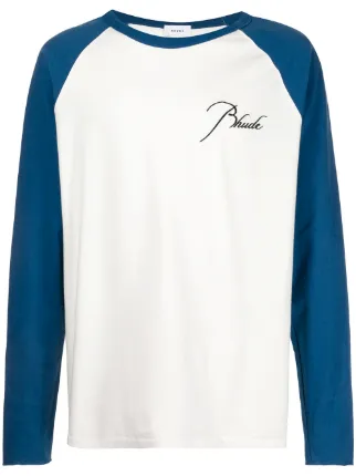 rhude raglan logo tee