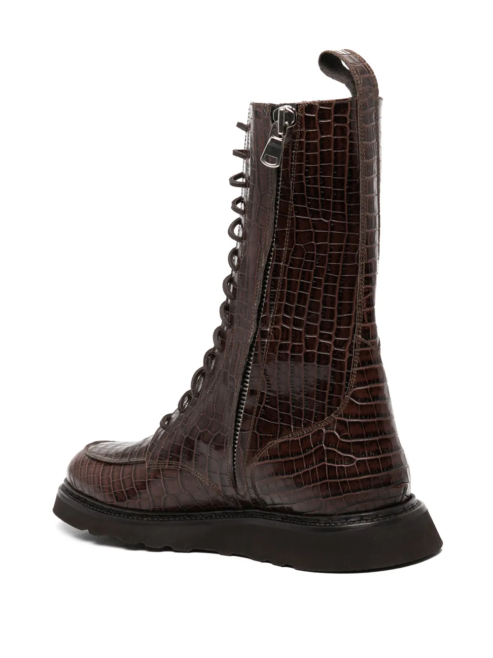 crocodile combat boots