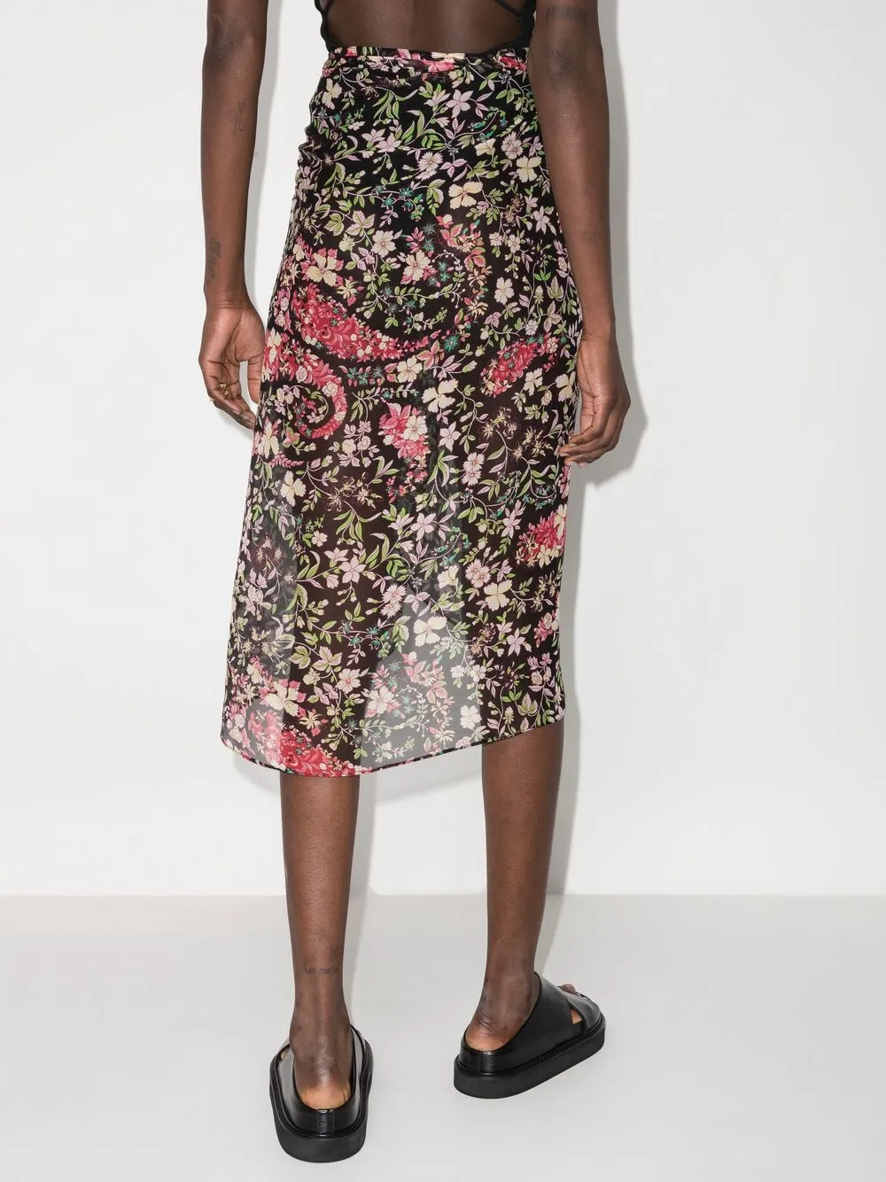 ETRO Tuniek met bloemenprint Beige