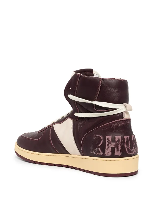 RHUDE Rhecess High Top Sneakers | Red | FARFETCH