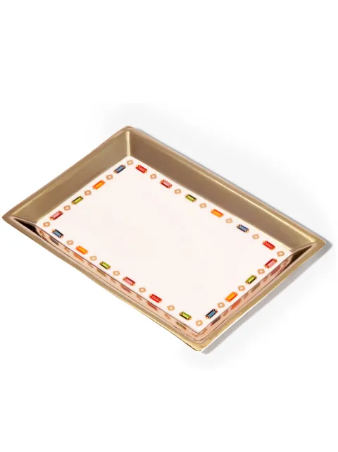 Suzanne Kalan jewel-print porcelain tray