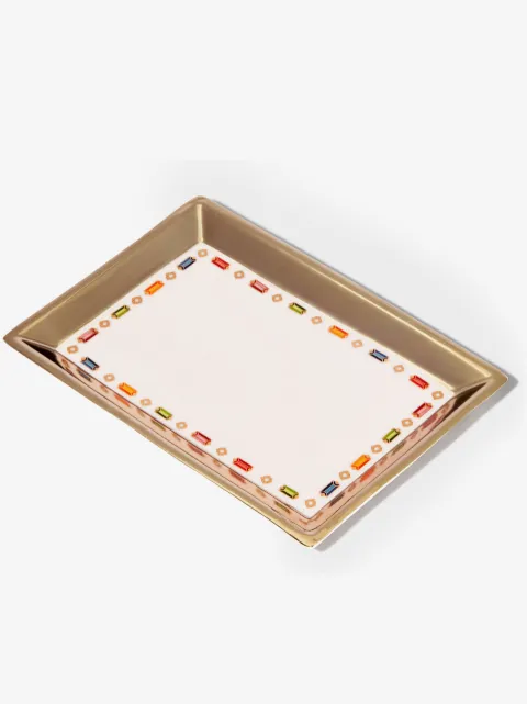 Suzanne Kalan jewel-print porcelain tray