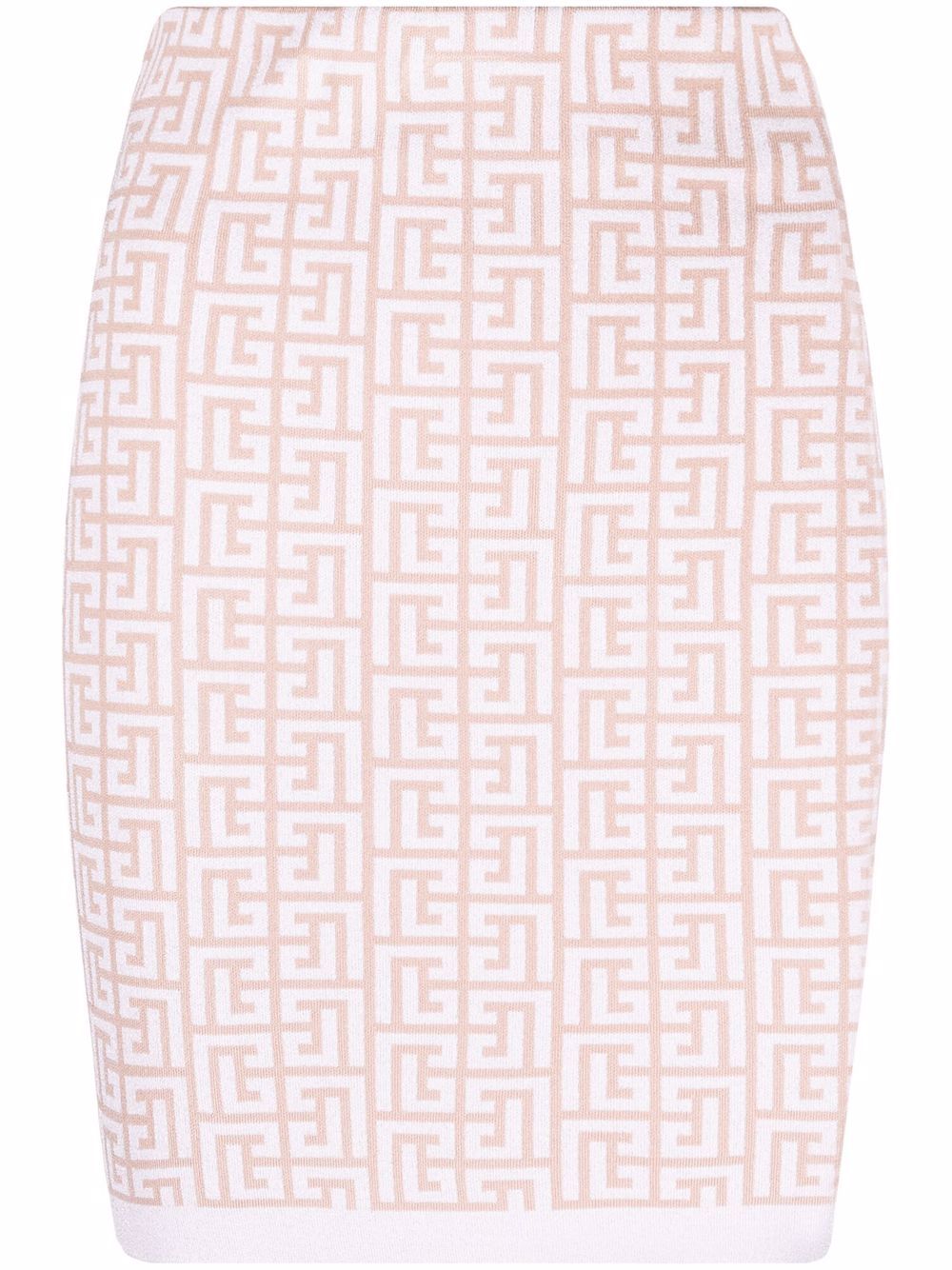 

Balmain monogram knitted skirt - Neutrals