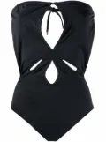 Self-Portrait cut-out strapless swimsuit - Black