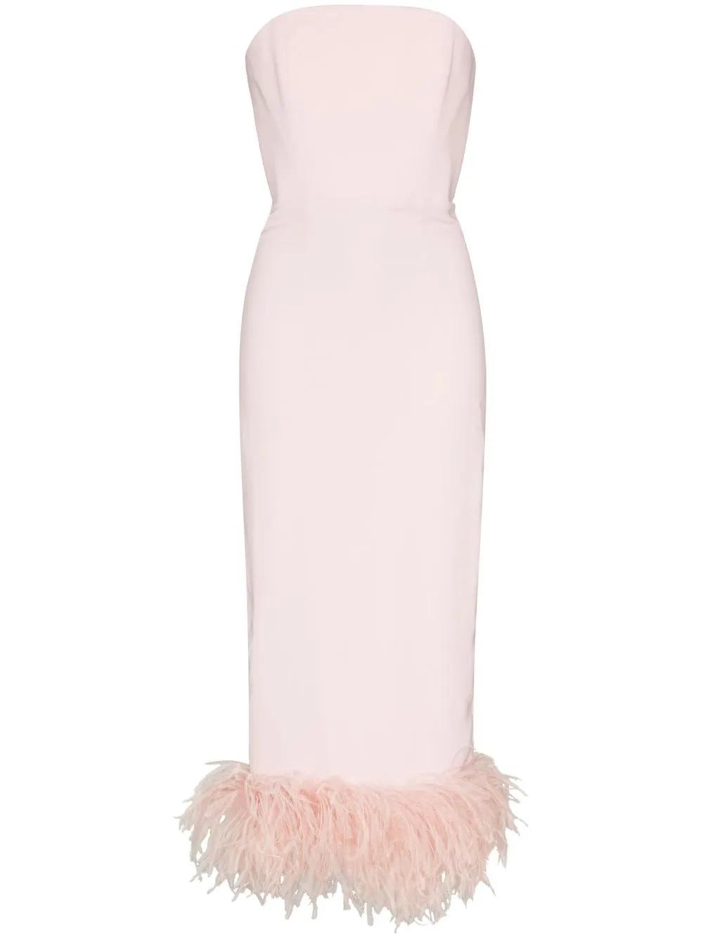 

16Arlington Minelli feather-trim dress - Pink