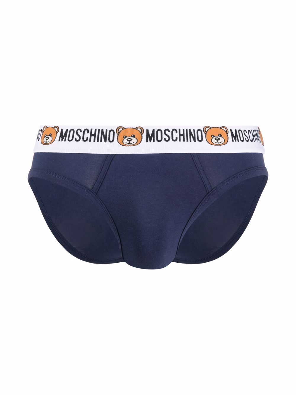 Moschino Twee slips met logo tailleband - Blauw