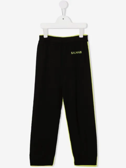 Balmain Kids logo print track pants 
