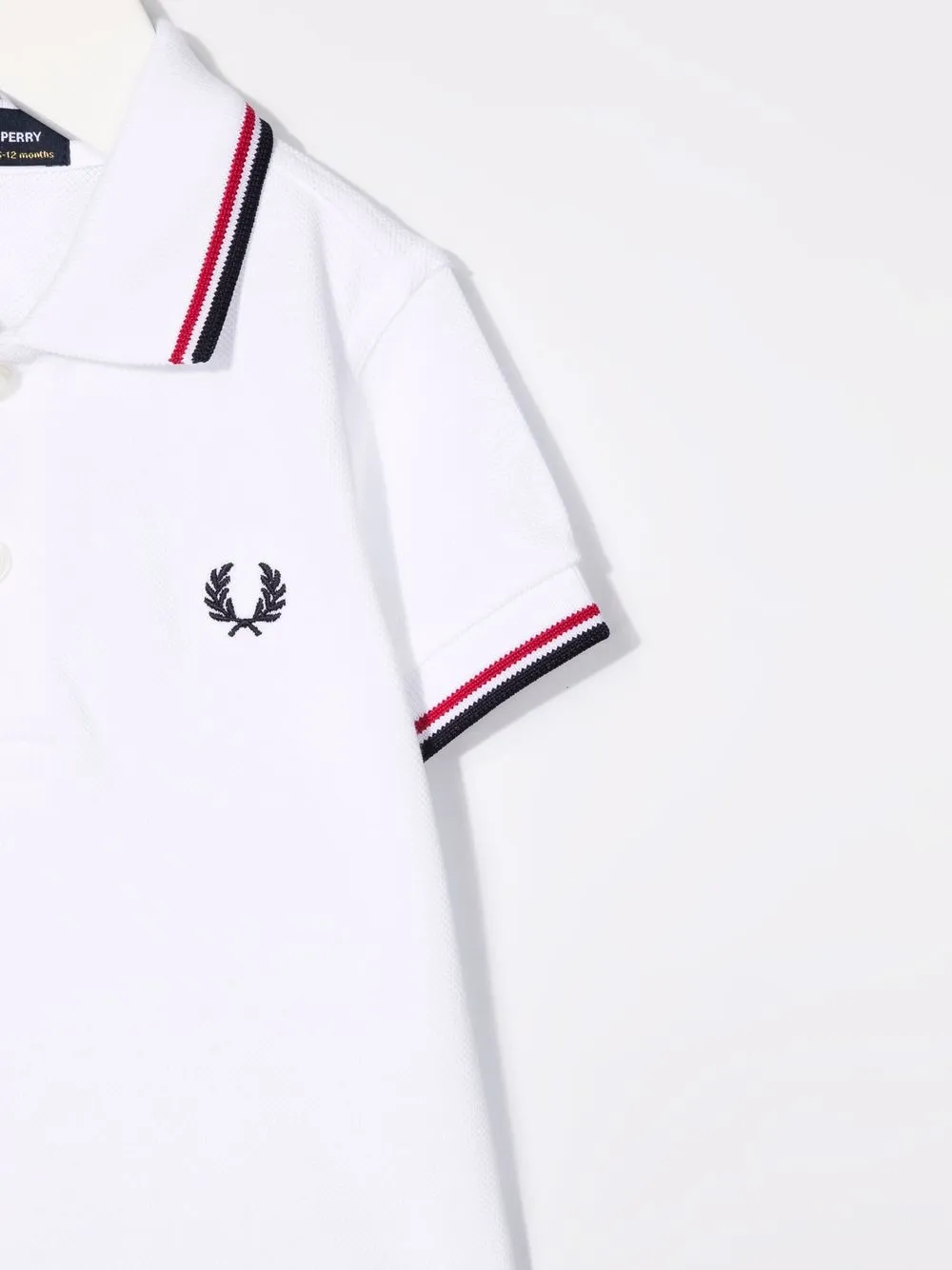 Fred Perry Kids Poloshirt met geborduurd logo Wit