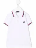 Fred Perry Kids embroidered-logo polo shirt - White