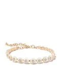 Fernando Jorge 18kt yellow gold Surrounding mother-of-pearl and diamond bracelet