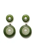 Fernando Jorge 18kt yellow gold jade and diamond drop earrings