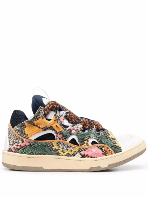 Lanvin Curb snakeskin-effect sneakers  