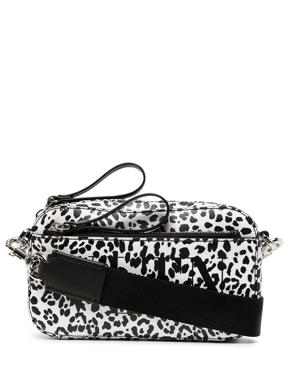 

Valentino Garavani bolsa de hombro VLTN con animal print - Blanco