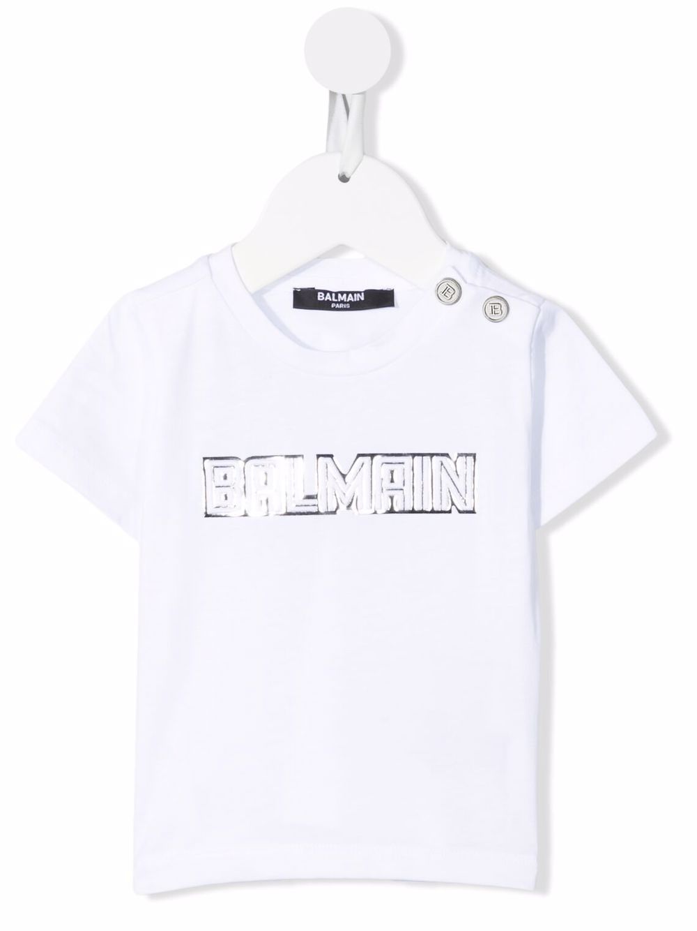 

Balmain Kids playera con logo estampado - Blanco