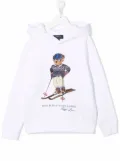 POLO RALPH LAUREN KIDS logo print pullover hoodie - White