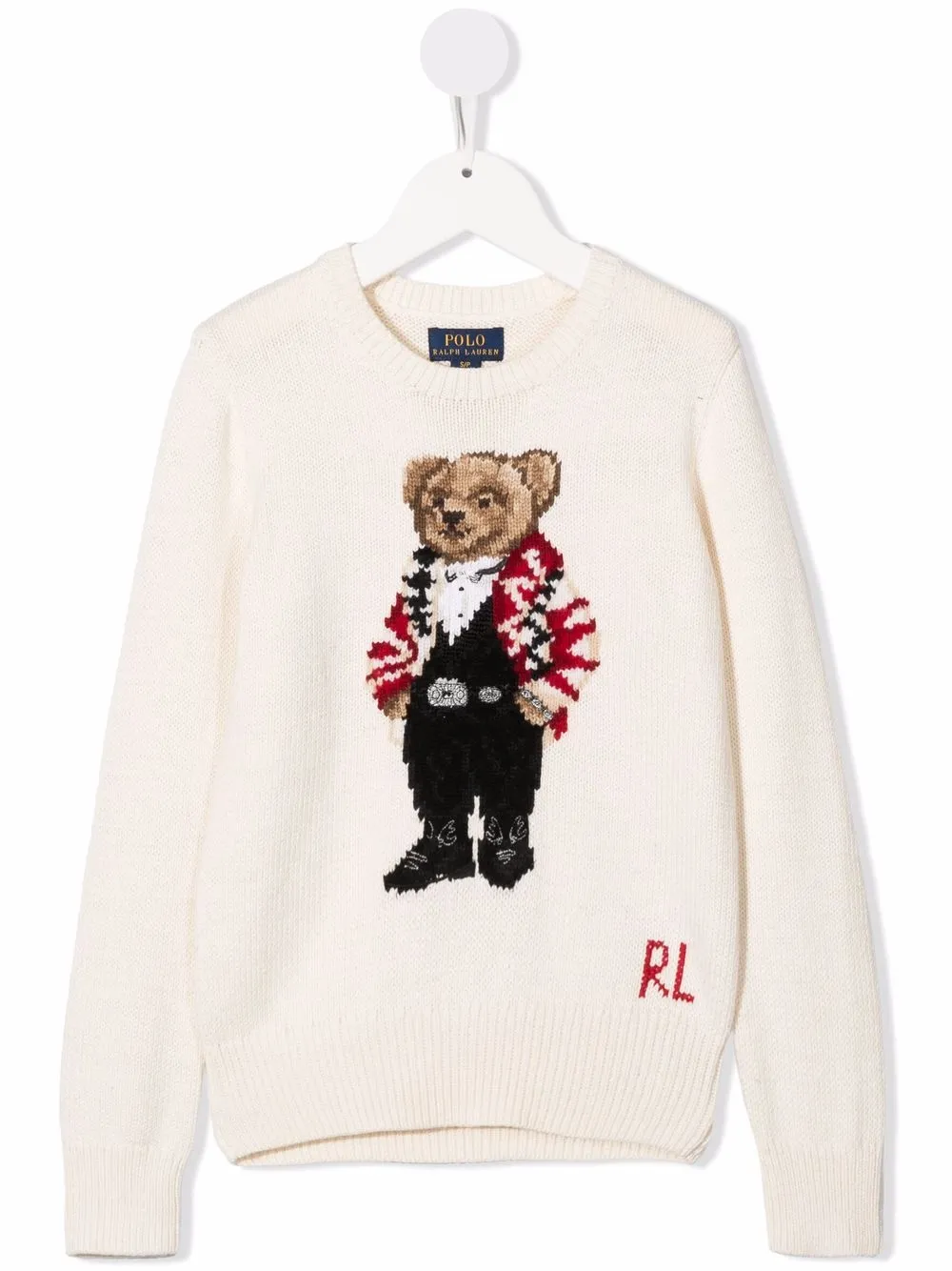 

Ralph Lauren Kids suéter con bordado Polo Bear - Neutro