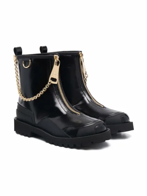 Dolce & Gabbana Kids chain-detail ankle boots 