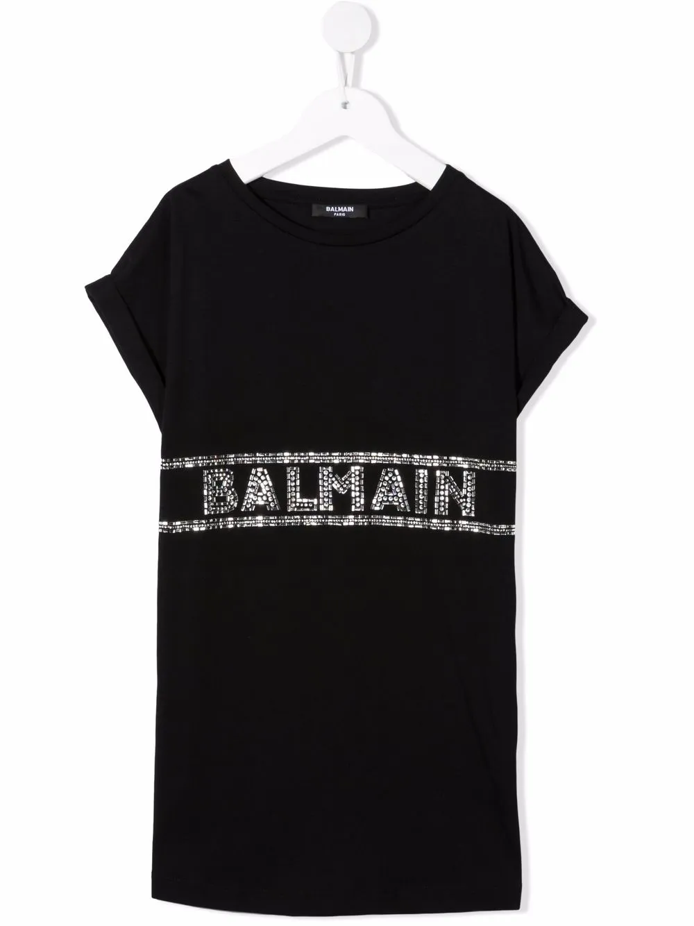 

Balmain Kids vestido estilo playera con detalle del logo - Negro