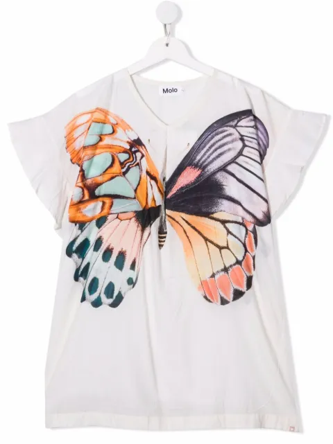 Molo vestido con mariposas estampadas