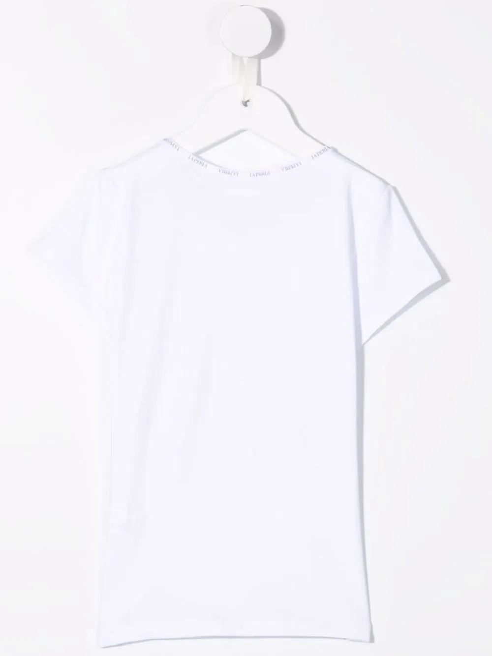 Shop La Perla Logo-neckline T-shirt In White