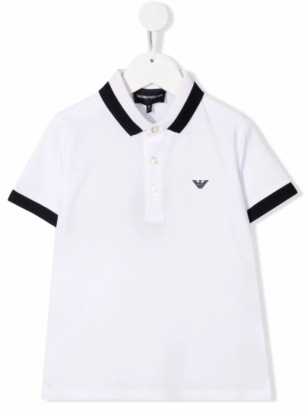 фото Emporio armani kids рубашка поло с вышитым логотипом