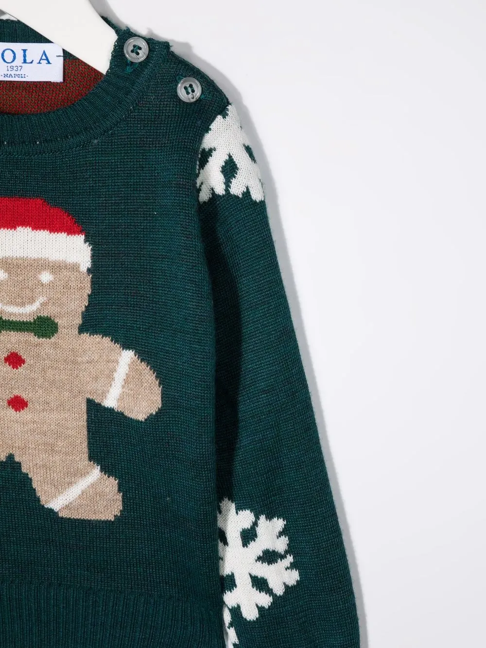 Siola Gingerbread Intarsia Jumper In Green