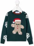 Siola gingerbread intarsia jumper - Green