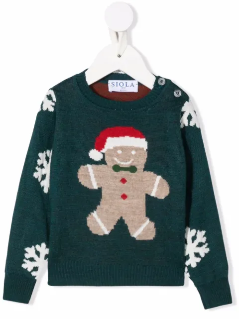 Siola gingerbread intarsia jumper