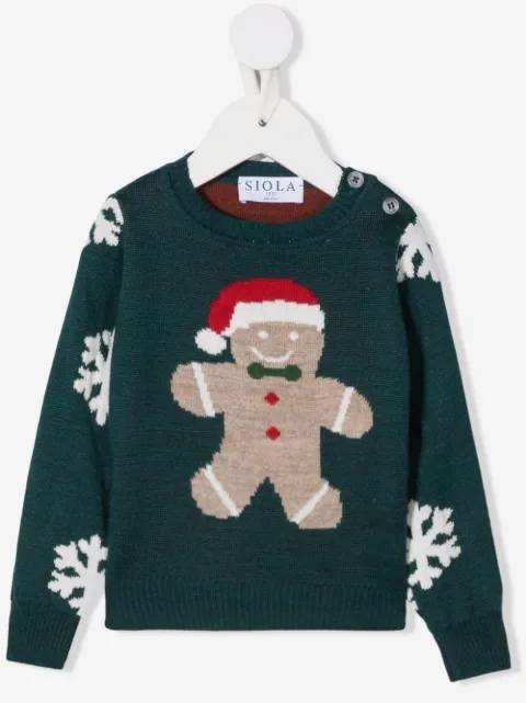 Siola gingerbread intarsia jumper