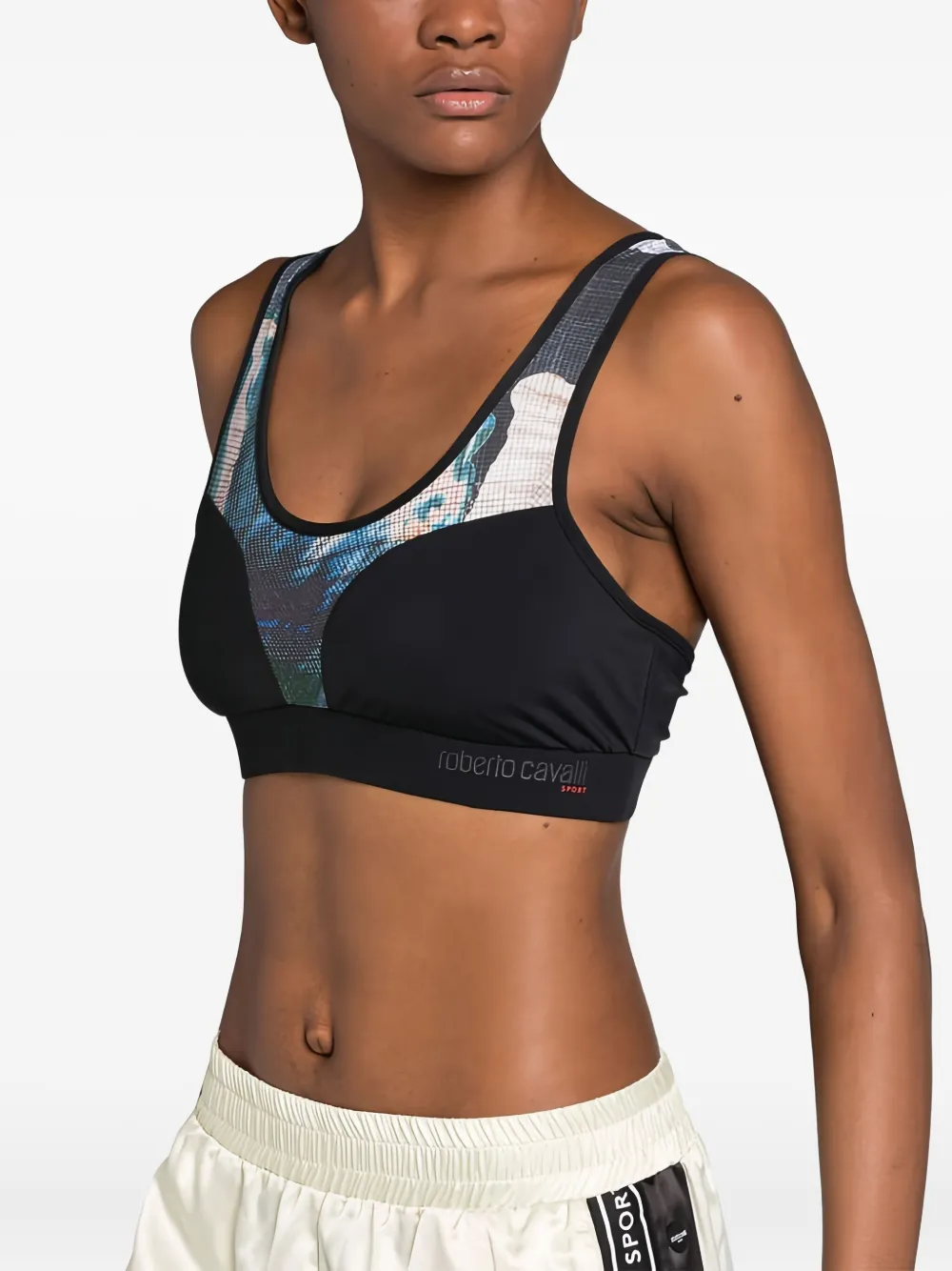 Roberto Cavalli Sport-bh met print Zwart