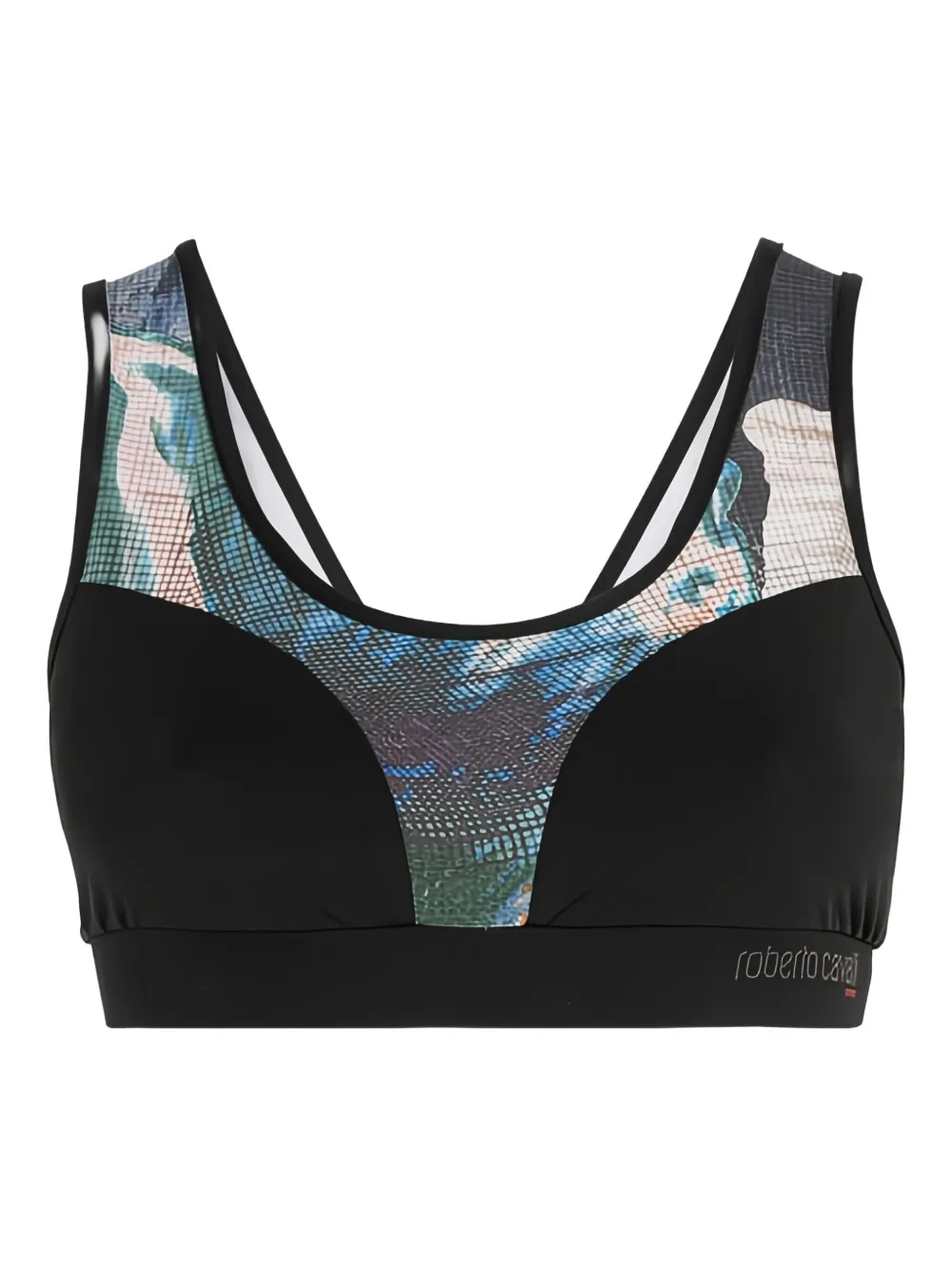 Roberto Cavalli printed sports bra | Black | Image 1