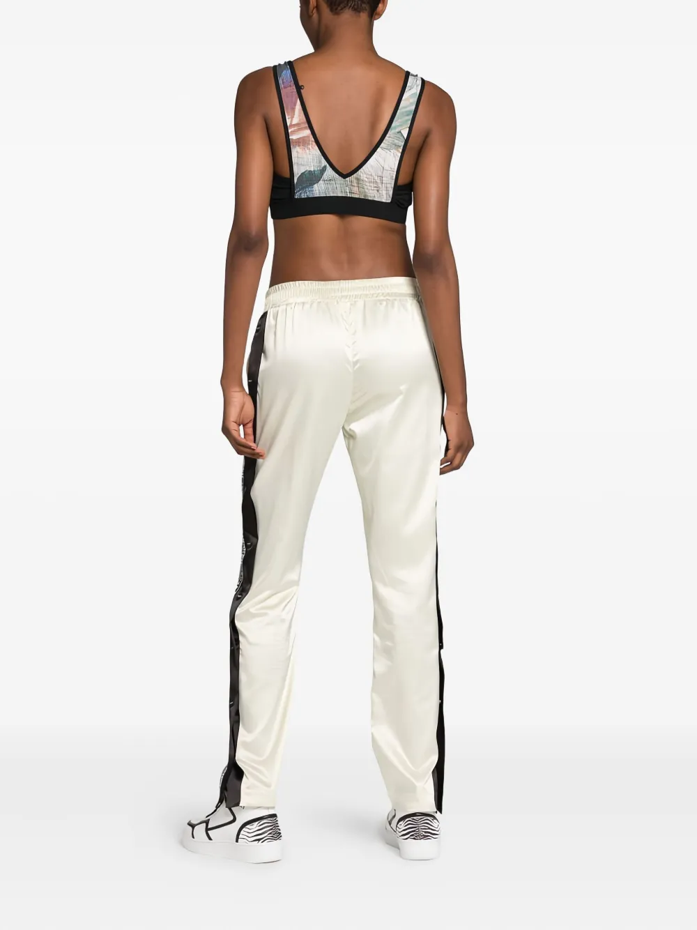 Roberto Cavalli printed sports bra - Zwart