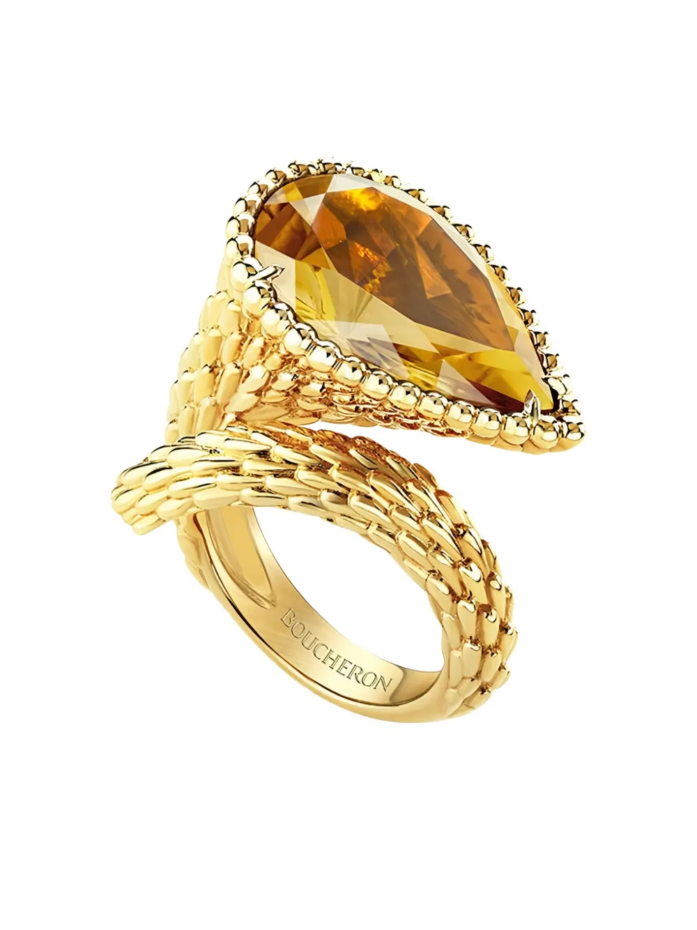 Boucheron 18K yellow gold Serpent Boheme citrine ring - ゴールドトーン Boucheron 18K yellow gold Serpent Boheme citrine ring - ゴールドトーン