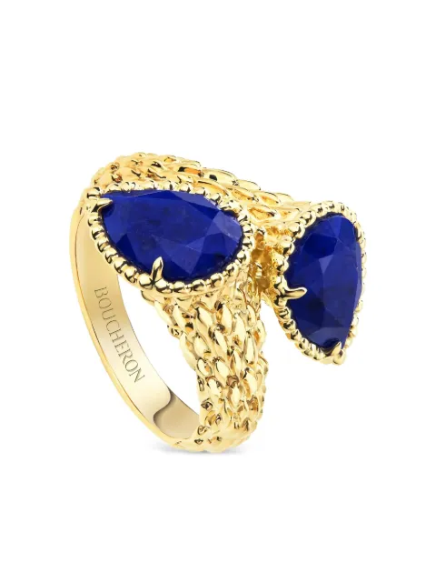 Boucheron 18kt yellow gold Serpent Boheme lapis lazuli ring