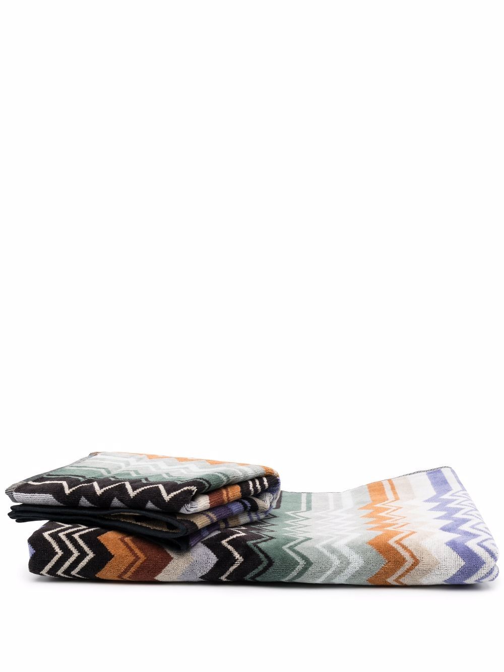 

Missoni Home zig-zag cotton towel set - Green