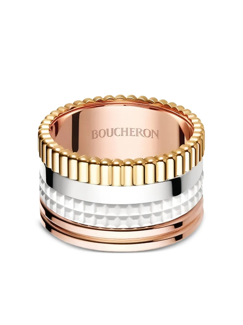 Boucheron 18K gold Quatre White Edition ring - ピンク Boucheron 18K gold Quatre White Edition ring - ピンク