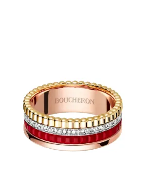 Boucheron ダイヤモンド リング 18Kイエロー/ローズ/ホワイトゴールド