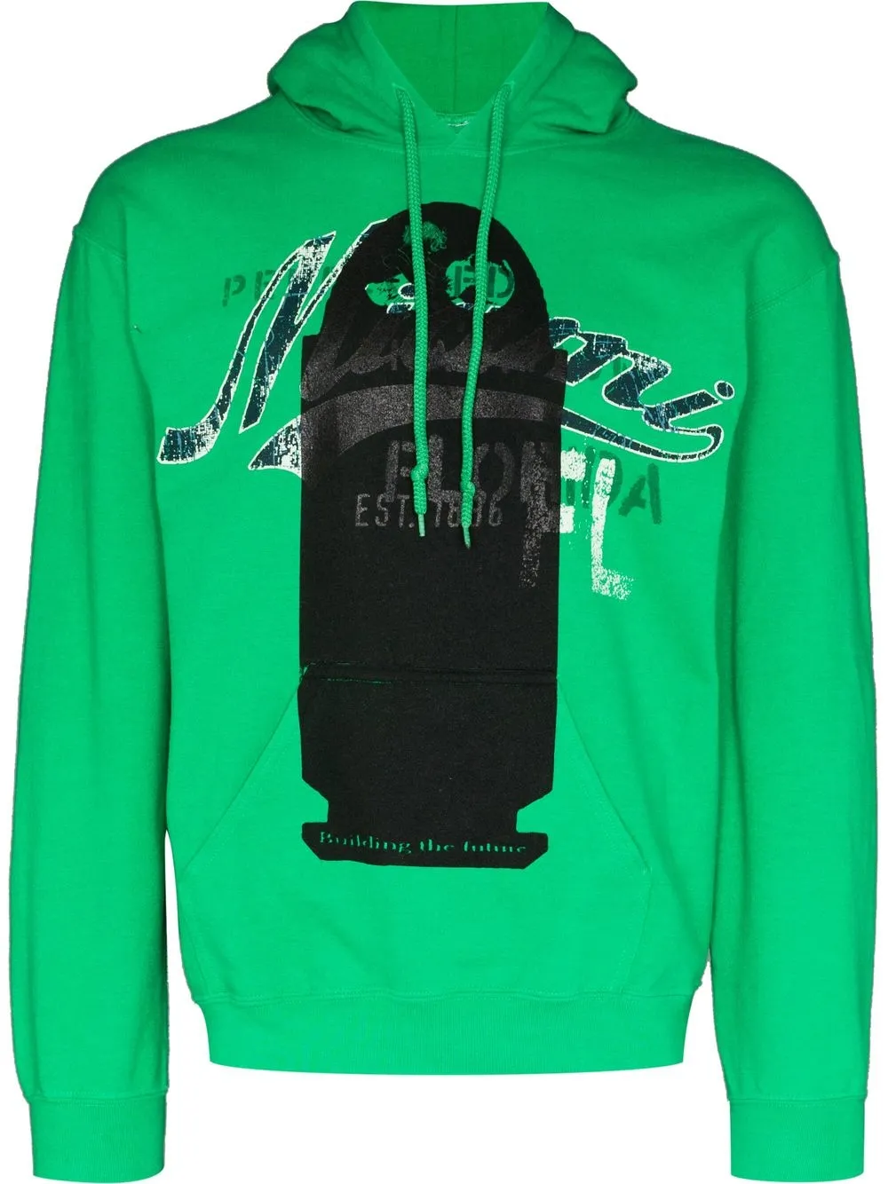 

Liam Hodges Bullet-print cotton hoodie - Green