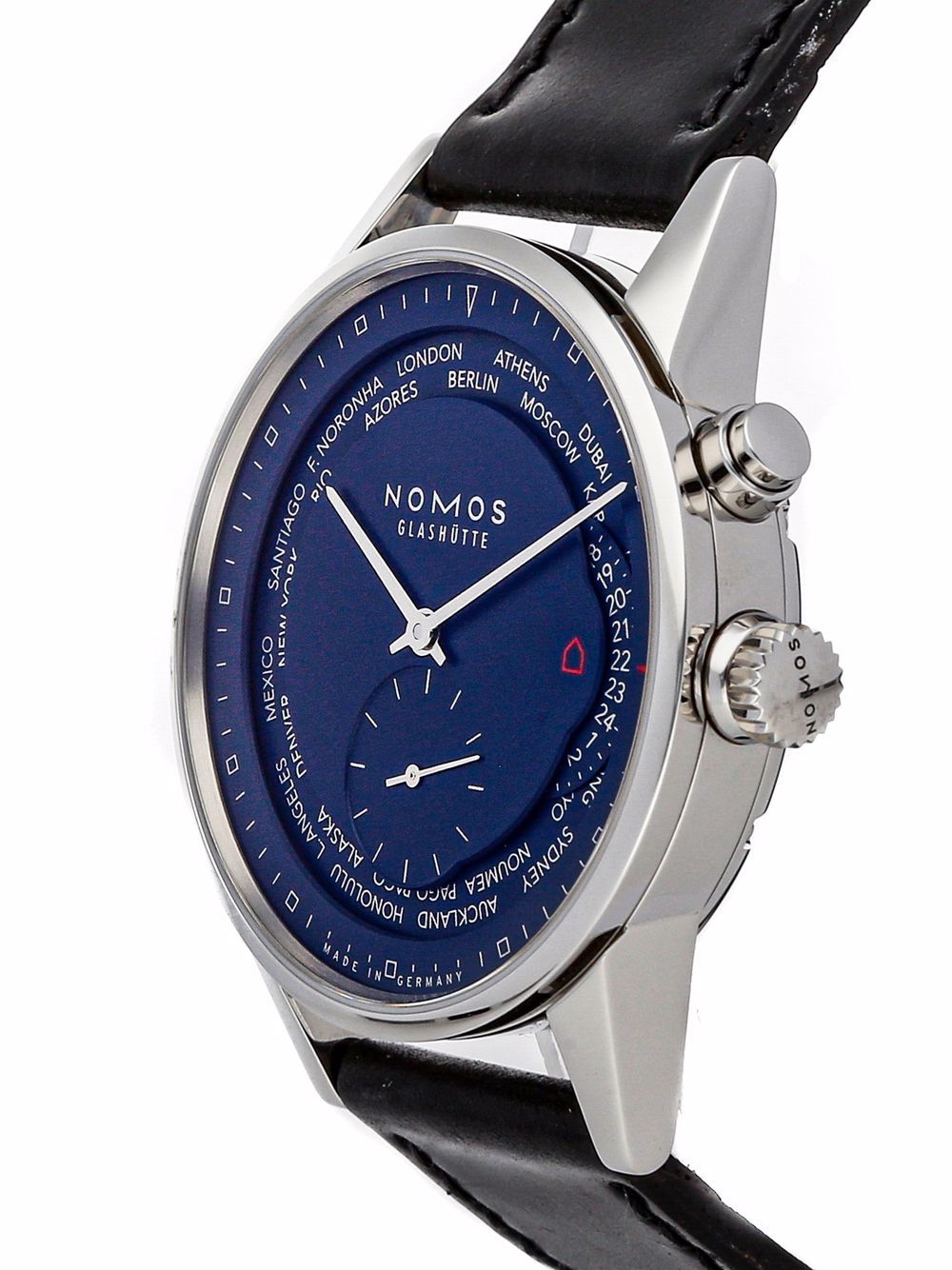 фото Nomos glashütte наручные часы zurich world time midnight blue pre-owned 39 мм