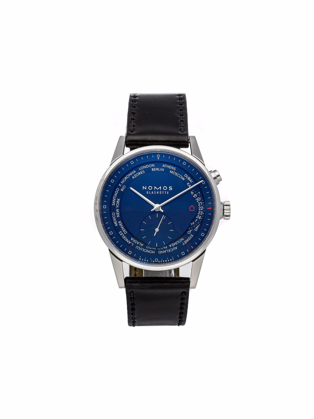 фото Nomos glashütte наручные часы zurich world time midnight blue pre-owned 39 мм