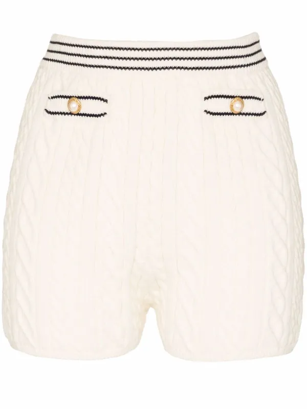 Alessandra Rich Cable Knit high-waisted 