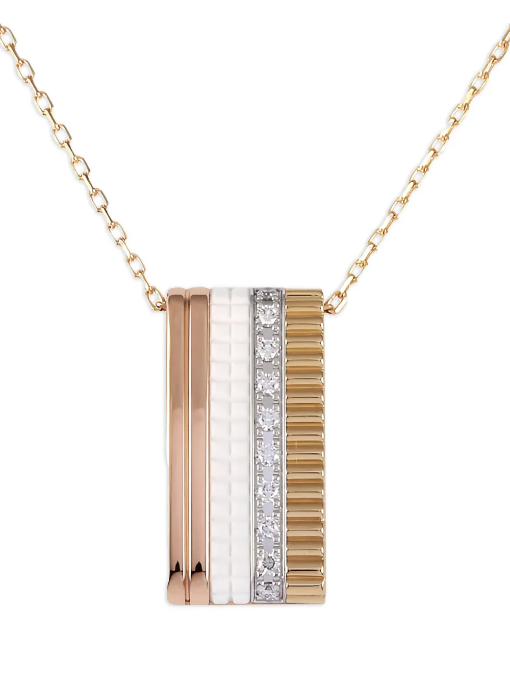 Boucheron Quatre White Edition ダイヤモンド ネックレス 18Kローズゴールド - ゴールドトーン Boucheron Quatre White Edition ダイヤモンド ネックレス 18Kローズゴールド - ゴールドトーン