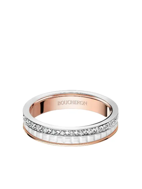 Boucheron bague Quatre White Édition en or rose 18ct à diamants