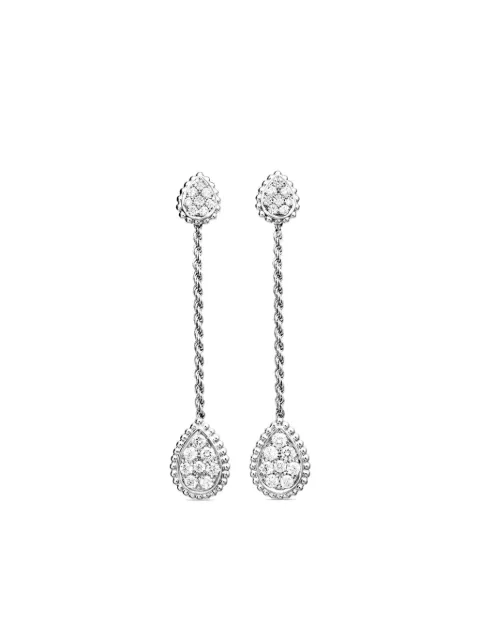 Boucheron 18kt white gold Serpent Boheme diamond earrings